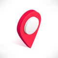 Location pin isometric icon