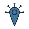 location pin line isolated vector icon can be easily modified and edit