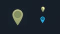 Location pin map markers navigation travel destinations Generative AI