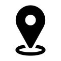 Location pinning icon / black color