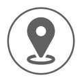 Location pinning icon / gray color