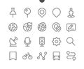 Location Pixel Perfect Well-crafted Vector Thin Line Icons