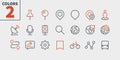 Location Pixel Perfect Well-crafted Vector Thin Line Icons 48x48 Ready for 24x24 Grid for Web Graphics and Apps with