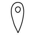 A location placemark drawn in the Doodle style.Vector illustration