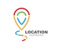 location point icon logo vector design Royalty Free Stock Photo