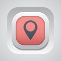 location pointer button. Vector illustration decorative design