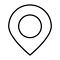 Location Pointer Line Icon. Vector Simple Minimal 96x96 Pictogram Royalty Free Stock Photo