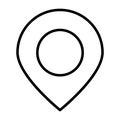 Location Pointer Line Icon. Vector Simple Minimal 96x96 Pictogram