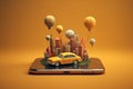location position mobile point gps direction travel map phone navigation. Generative AI.