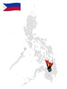 Location Province of Bukidnon on map Philippines. 3d location sign of Province Bukidnon. Quality map with provinces of Philippi