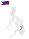 Location Province of Misamis Oriental on map Philippines. 3d location sign of Province Misamis Oriental. Quality map with provin