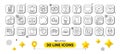 Location, Quick tips and Recovery internet line icons pack. For web app. 3d design elements. Vector