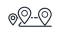 Location Route Navigation Path Vector Icon, vector design Generative AI Royalty Free Stock Photo