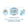 Location scouting concept icon