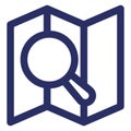 Location searching Isolated Vector with Outline icon which can easily modify or edit