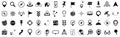 Location set icons, navigation signs, GPS location symbols, collection map pointer icons - vector Royalty Free Stock Photo