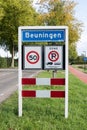 Location sign for Beuningen, Netherlands
