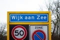 Place name sign of Wijk aan Zee, The Netherlands