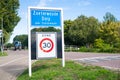 Place name sign of the village of Zoeterwoude-Dorp, Netherlands Royalty Free Stock Photo