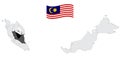 Location of State Pahang on map Malaysia. 3d State Pahang flag map marker location pin. Quality map with States of Malaysia for y Royalty Free Stock Photo