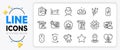Location, Swipe up and Service line icons. For web app. Vector