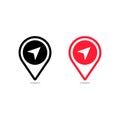 Location symbol and icon. simpe flat vector illustration