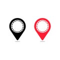 Location symbol and icon. simpe flat vector illustration