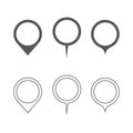 Location symbol - vector. Pin icon in flat style. Pointer icon isolated