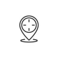 Location targeting line icon