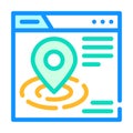 Location targeting seo optimization color icon vector illustration