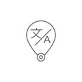 Location, translator icon. Element of translator icon. Thin line icon for website design and development, app development