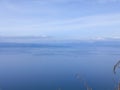 the location of the view of Lake Toba and lake water is clean and blue from the top of the hill Royalty Free Stock Photo