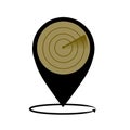Locational icon with gps tracker Royalty Free Stock Photo