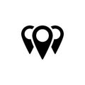 locations icon. Simple glyph, flat vector of Location icons for UI and UX, website or mobile application