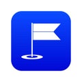 Locator flag icon digital blue