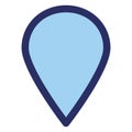 Locator Isolated Vector with Outline icon which can easily modify or edit