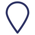 Locator Isolated Vector with Outline icon which can easily modify or edit