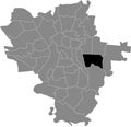 Locator map of the BÃÅSCHDORF DISTRICT, HALLE SAALE