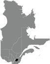 Locator map of the CENTRE-DU-QUEBEC Region