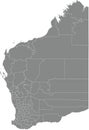 Locator map of the CITY OF BUNBURY, WESTERN AUSTRALIA