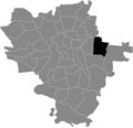 Locator map of the DAUTZSCH DISTRICT, HALLE SAALE