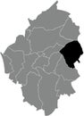 Locator map of the GILLY MUNICIPALITY, CHARLEROI