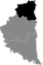 Locator map of the KREMENETS RAION, TERNOPIL OBLAST