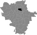 Locator map of the LANDRAIN DISTRICT, HALLE SAALE