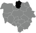 Locator map of the MAISIÃRES DISTRICT, MONS