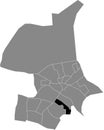 Locator map of the MALBURGEN-OOST ZUID DISTRICT, ARNHEM