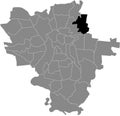 Locator map of the MÃâTZLICH DISTRICT, HALLE SAALE