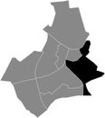 Locator map of the NIJMEGEN-OOST DISTRICT, NIJMEGEN