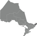 Locator map of the UNITED COUNTIES OF STORMONT, DUNDAS AND GLENGARRY