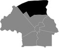 Locator map of the WOENSEL-NOORD DISTRICT, EINDHOVEN